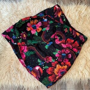 NWT Farm Rio Blooming Garden Mini Skirt Black (Size XS)